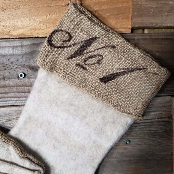 Sullivans 13" Felt & Burlap Stockings - Set of 2 - No. 1, No. 2, No. 3, No.4 NWT - Picture 5 of 11